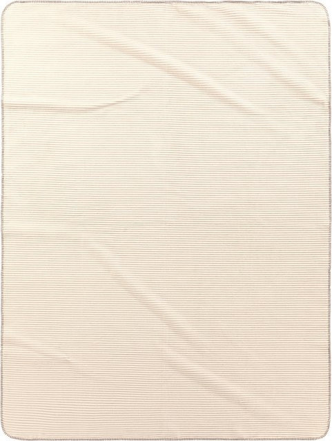 Biederlack Wohndecke Feel Cord gestreift in Beige - Bild 1