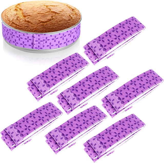 Willstar Kuchen Backstreifen aus Mesh-Gewebe, verstellbar, lila, 8 Stück - Bild 1
