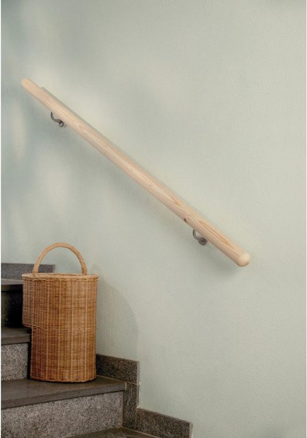 Dieda Handlauf aus massivem Buchenholz in Braun, rund, Durchmesser: 5,2 cm, Länge: 150 cm - Bild 1
