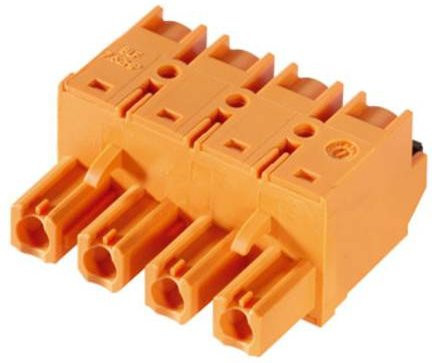Weidmüller Buchsengehäuse-Kabel BL/SL 7.62HP, 10 Polzahl, Rastermaß 7.62 mm, Orange, 24 Stück - Bild 1