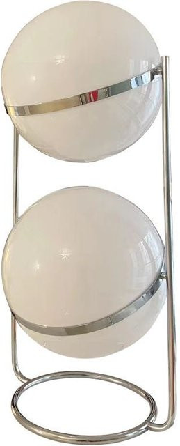 JIANKEXING Galvani Nordic Designer Stehlampe mit Acryl-Kugel in Chrom und Weiß für Wohnzimmer und Leselicht mit LED Warmweiß - Bild 1