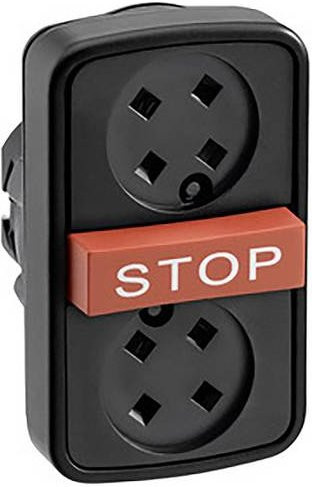 Schneider Electric ZB5AA791 Dreifachdrucktaster-Frontelement in Rot und Schwarz mit IP66 Schutzart - Bild 1