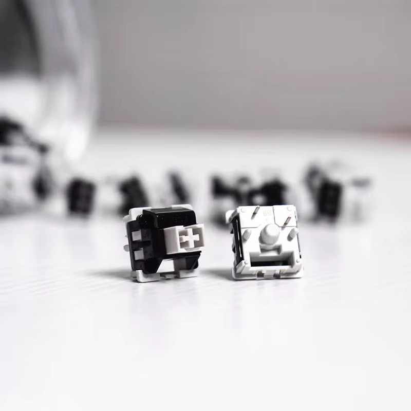 LEOBOG GreyWood V4 Lineare POM HIFI Schalter für mechanische Tastaturen, 5-Pin mit Light Guide, Grau - Bild 3