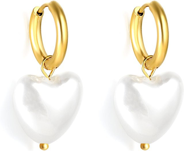 LUXUKISSKIDS Ohrstecker Edelstahl, Perle, Gold, Kinder - Bild 1
