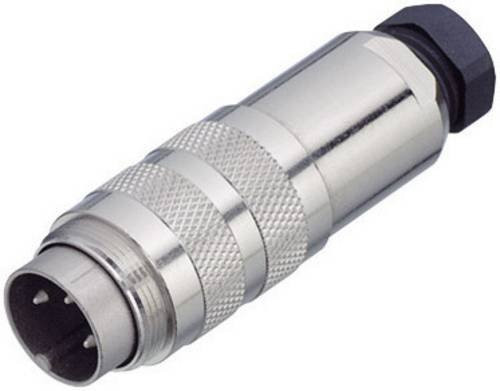 Binder 99-5121-15-06 Rundstecker Stecker gerade in Silber aus Metall mit 6 Polen - Bild 1