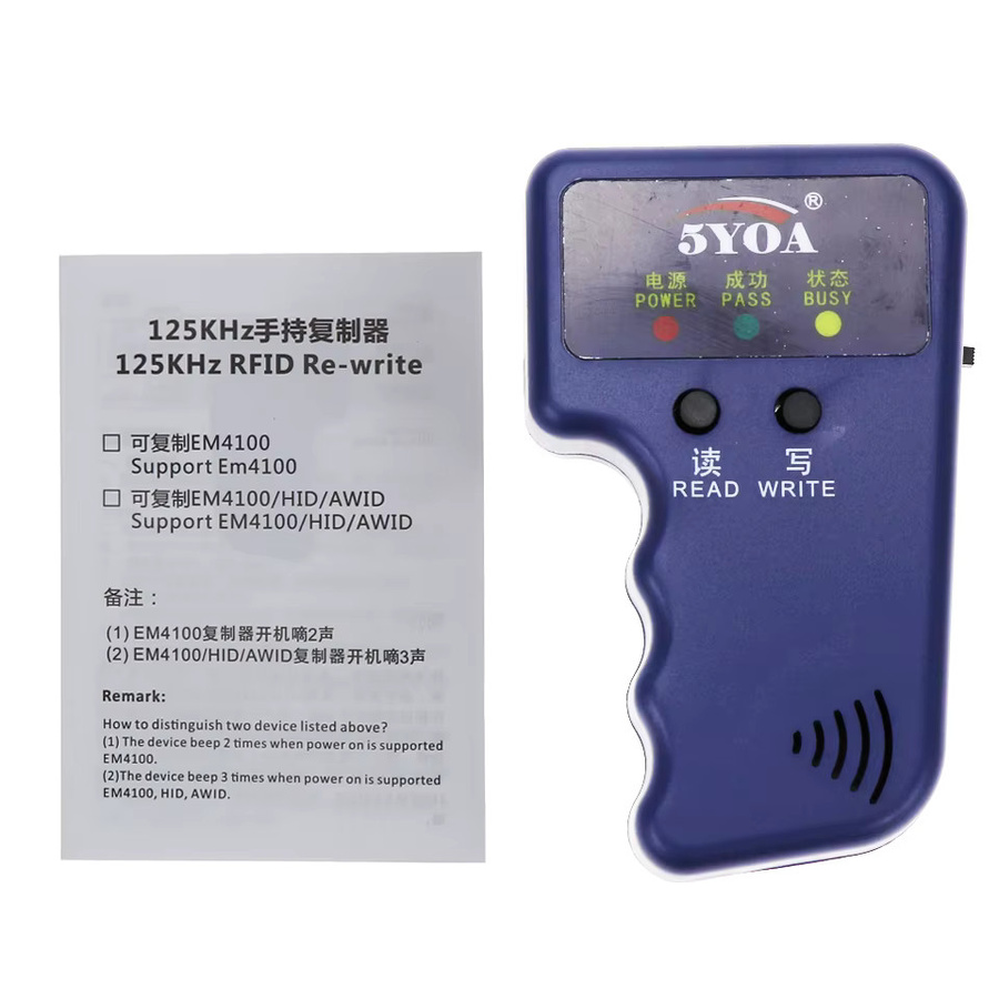 5YOA RFID ID Karten Kopierer und Duplizierer für 125 KHz EM4100 und T5577 in Blau - Bild 4