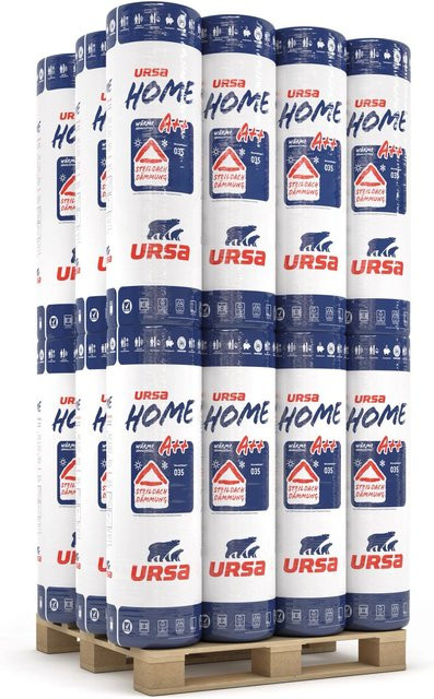Ursa Home Klemmfilz WLG 035 Mineralwolle in Weiß, Breite: 120 cm, Fläche: 126,72 m² - Bild 1