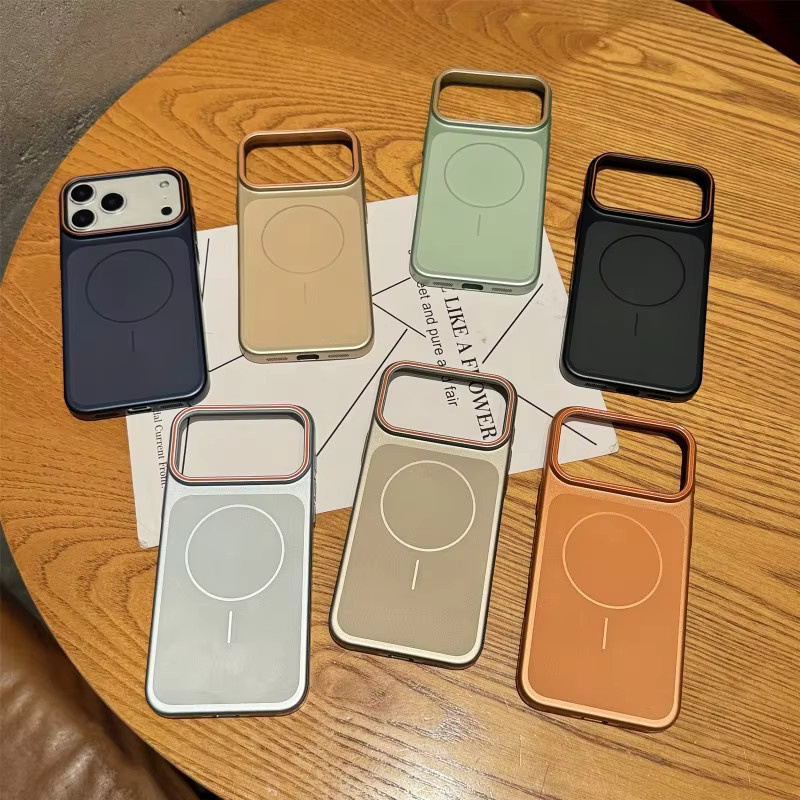 EHUIDE Magnetische Schutzhülle für iPhone 17 Pro Max bis iPhone 11 in Schwarz, Stoßfeste Hartplastik Hülle mit metallischem Look - Bild 2