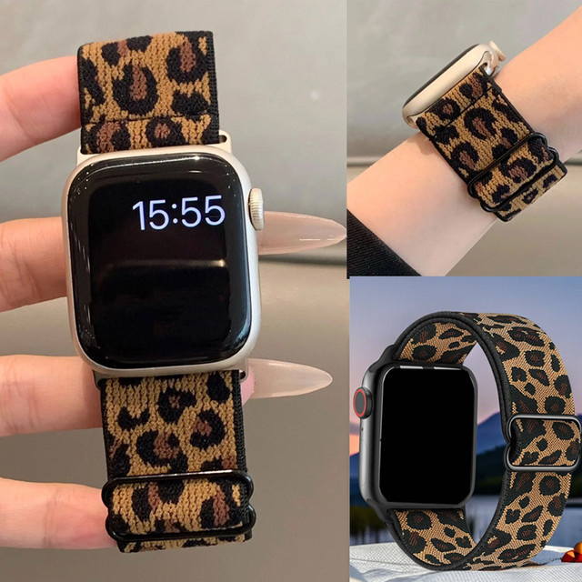 Armband für Apple Watch, Nylon, Leoparden, Damen - Bild 1