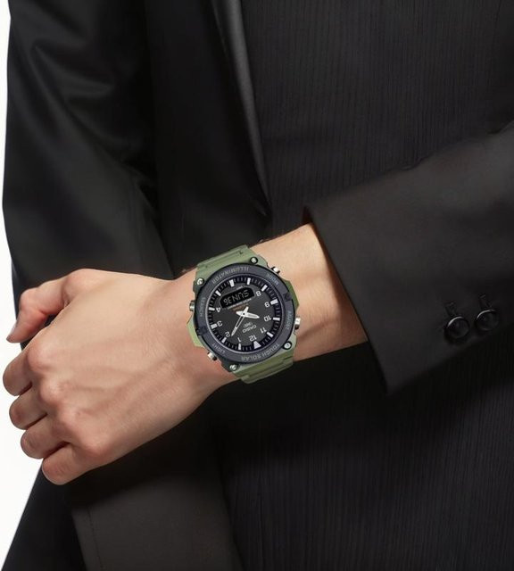 CASIO Armbanduhr, Solar, Quarz, Harzarmband, Schwarz, Herren - Bild 1