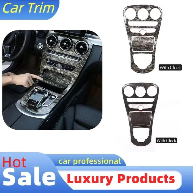Ontycar Schaltschuh Abdeckungen und Rahmen für Mercedes Benz C-Klasse und GLC-Klasse W205 X235 Innenraum Zubehör - Bild 1
