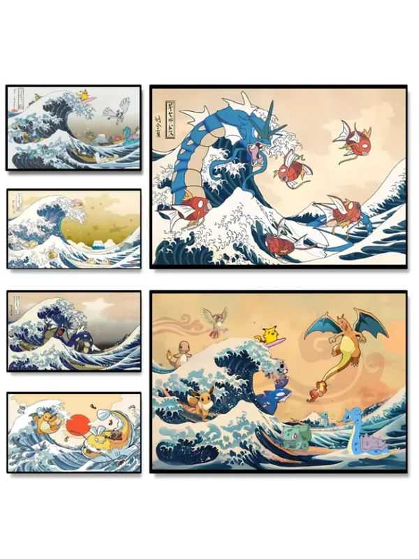 Japanische Anime-Diamantbilder Pokémon Wandkunst als mehrfarbige modulare Drucke im Querformat für deine moderne Heimdekoration von Potdemiel - Bild 2