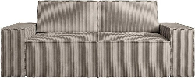 Vente-unique Sofa Amelia in Taupe mit Cord-Bezug, Breite: 210 cm - Bild 1