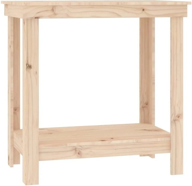 vidaXL Werkbank aus Kiefernholz in rustikaler Optik, B/T/H: 80 x 50 x 80 cm - Bild 1