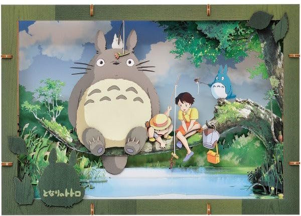 Ensky Paper Theater Wood Style Premium Mein Nachbar Totoro PT-WP02X Was wirst du fangen? - Bild 1