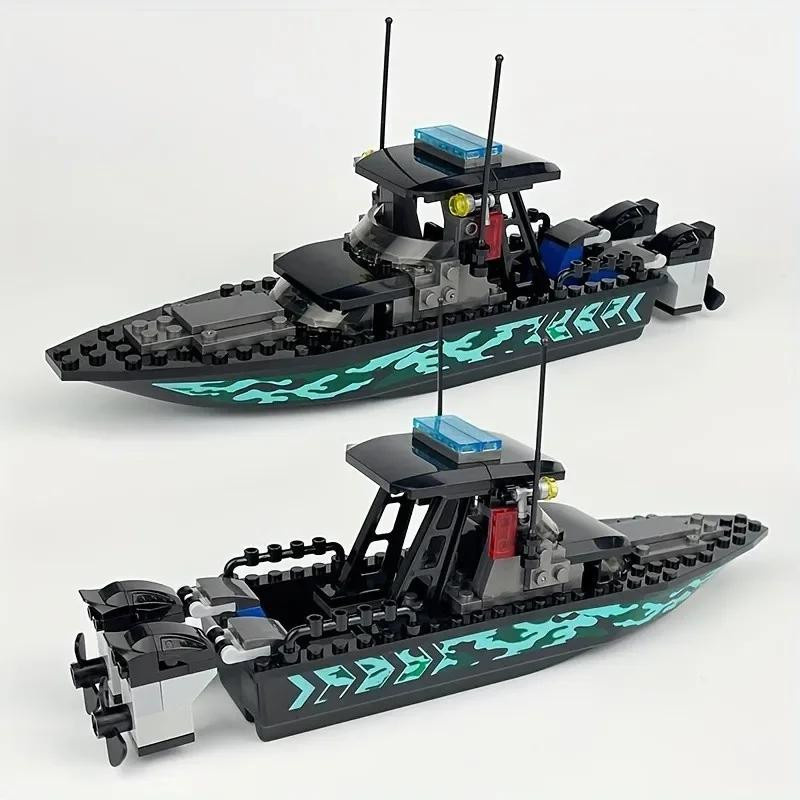 Linyi toy Baustein-Set Stadtgebiet Polizei Swat 89-teiliges Set Schwarz Camouflage Militär - Bild 2