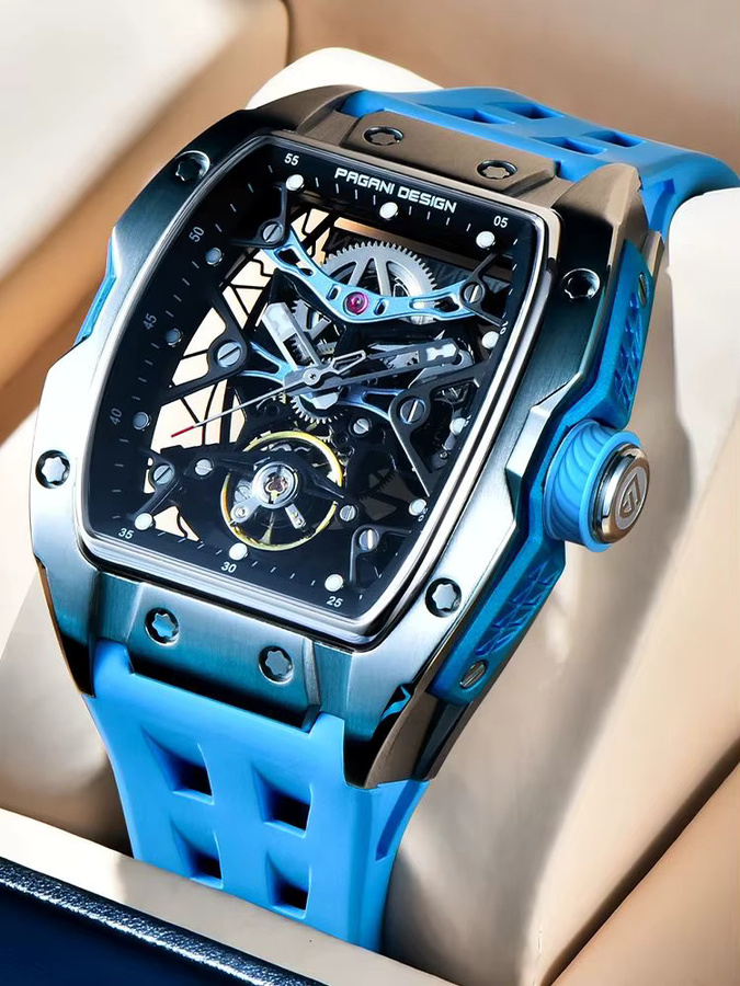 PAGANI DESIGN Armbanduhr Tonneau, Automatik, Edelstahl, 42 mm, Herren - Bild 6