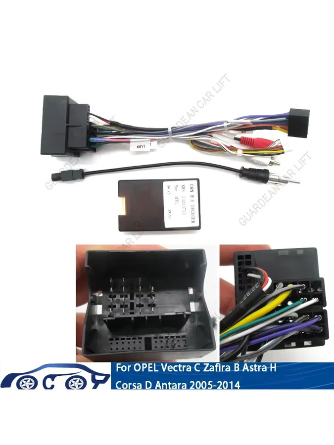 KARUISI 16-Pin Canbus-Box Decoder Kabelbaumadapter für Android-Radios, Schwarz, passend für Opel Vectra C, Zafira B, Astra H, Corsa D und Antara - Bild 4
