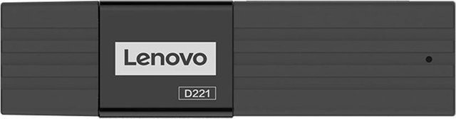 Lenovo D221 USB 2.0 2-in-1 Kartenleser für SD und TF in Schwarz - Bild 1