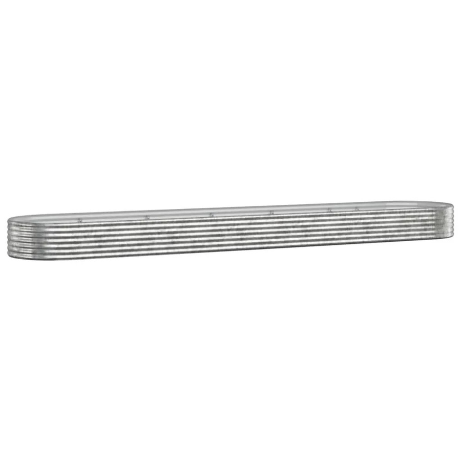 Furnicato Hochbeet aus verzinktem Stahl in Silber, B/T/H: 507 x 100 x 36 cm - Bild 2