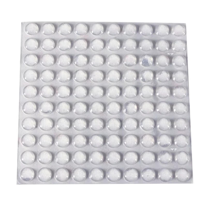 100 Stück selbstklebende Silikon-Türstopper und Schrankpuffer in Transparent, Durchmesser: 8 mm, Höhe: 2,5 mm - Bild 2