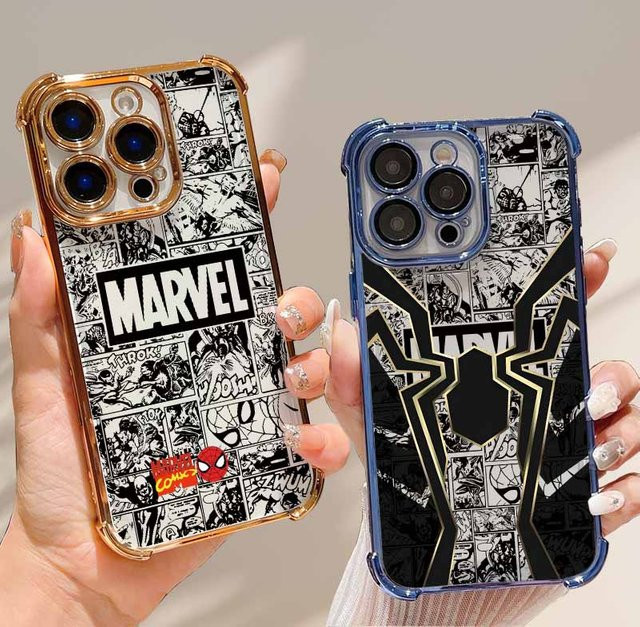 Spider-Man Logo Handyhülle für Apple iPhone (verschiedene Modelle), Sturzsicher und Multicolour - Bild 1