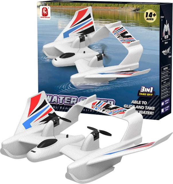 JIKEFUN RC-Flugzeugboot Amphibisch EPP-Schaum ab 14 Jahren Weiss - Bild 1