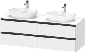 Duravit Waschtischunterschrank Ketho.2 in Weiß mit 4 Schubladen, wandhängend, Breite: 160 cm, Tiefe: 55 cm - Bild 1