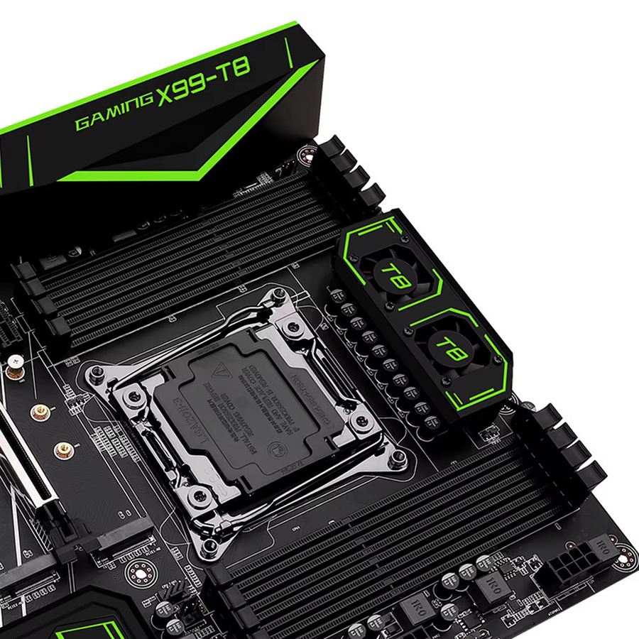 Huananzhi X99-T8 Motherboard in Schwarz mit Unterstützung für LGA 2011-3, NVMe M.2 SSD und DDR3 REG ECC Speicher sowie Xeon E5 V3 V4 Prozessoren - Bild 3