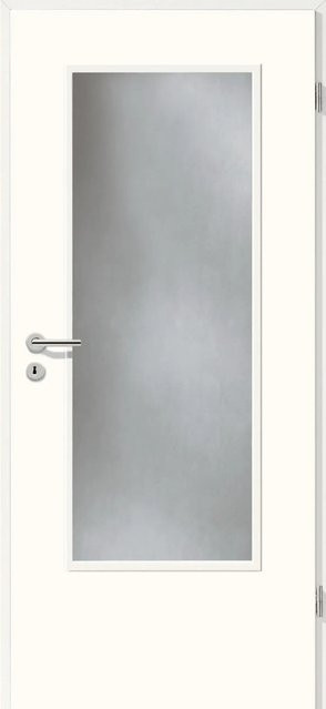 GetaDoor Zimmertür Dekor Weiß ohne Glas mit Anschlag Links, B: 86 cm, H: 198,5 cm - Bild 1