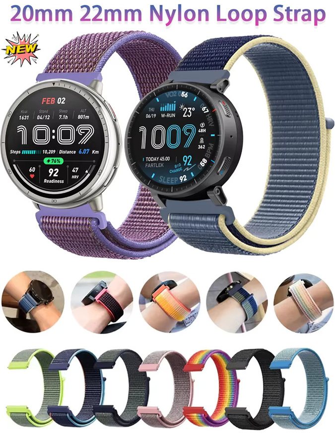 Amazfit Uhrenarmband Nylon, Schwarz, Unisex - Bild 6