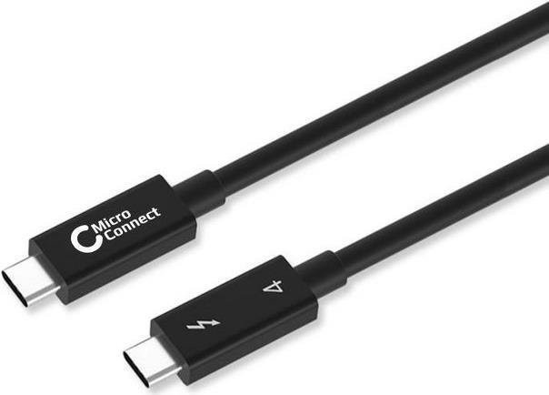 Microconnect Thunderbolt-Kabel TB4015 USB-C, Schwarz, Länge: 1,5 m - Bild 1