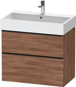 Duravit Waschtischunterschrank D-Neo in Weiß und Nuss, 1 Schrank und 1 Auszug, Breite: 78,4 cm, Tiefe: 44,2 cm, Höhe: 62,5 cm - Bild 1