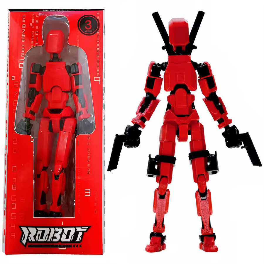 APWIKOGER Roboter Actionfigur 3D gedruckt, Blau, Mehrgelenkige Figur als Schreibtischdekoration - Bild 2