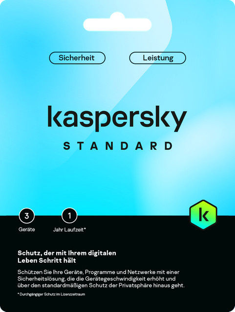 Kaspersky Standard Antivirus Schutz für 3 Geräte mit 1 Jahr Laufzeit - Bild 1