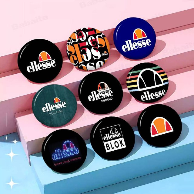 E-Ellesse Brosche, Weißblech, Metall, Unisex - Bild 1