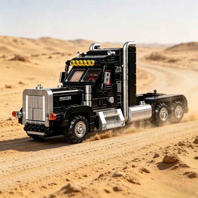 GSF Schwerlast-LKW, Transportfahrzeug, Bausteine-Set - Bild 1