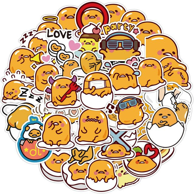 Sanrio Gudetama Aufkleber, Sticker, Bunt / Mehrfarbig - Bild 1