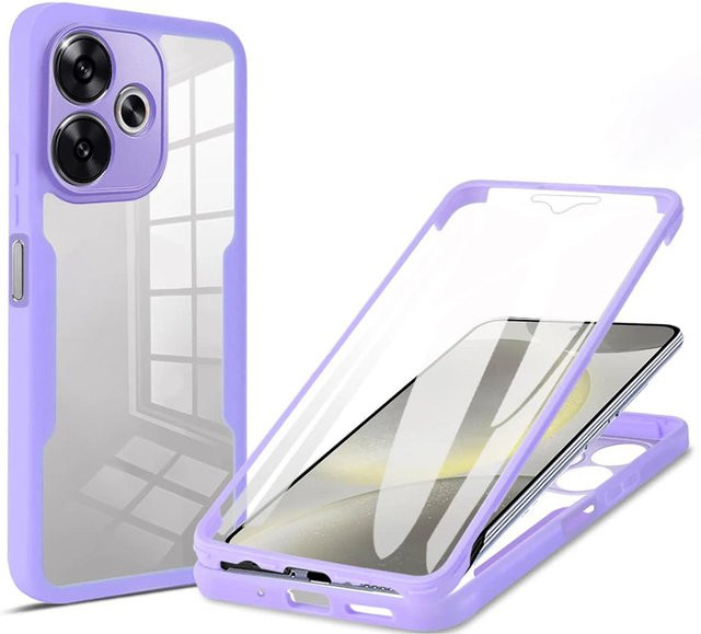 Techsuit ColorVerse 360 Schutzhülle für Xiaomi Poco F6 in Lila und Transparent - Bild 1