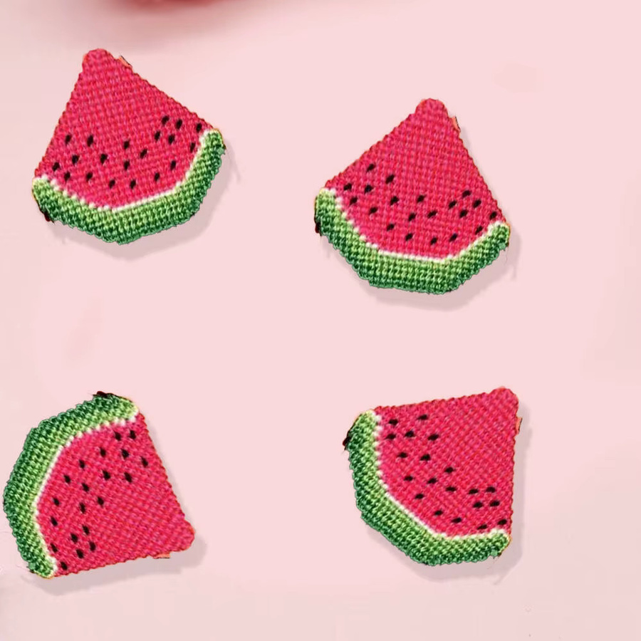 EverShine 4-teiliges DIY-Kreuzstich-Set mit Wassermelonenmuster für Untersetzer in Multicolour - Bild 2