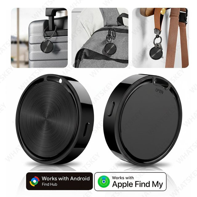 Peocke Dual-System Smart Tags Bluetooth GPS Tracker in Schwarz, kompatibel mit iOS Find My und Google, Artikelfinder für Schlüssel und Gepäck - Bild 1