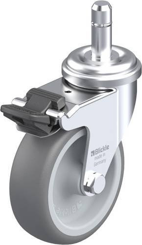 Blickle LRA-TPA 75G-FI-ES Lenkrolle mit Feststeller, grau, Rad-Durchmesser: 75 mm, Tragfähigkeit: 75 kg - Bild 1