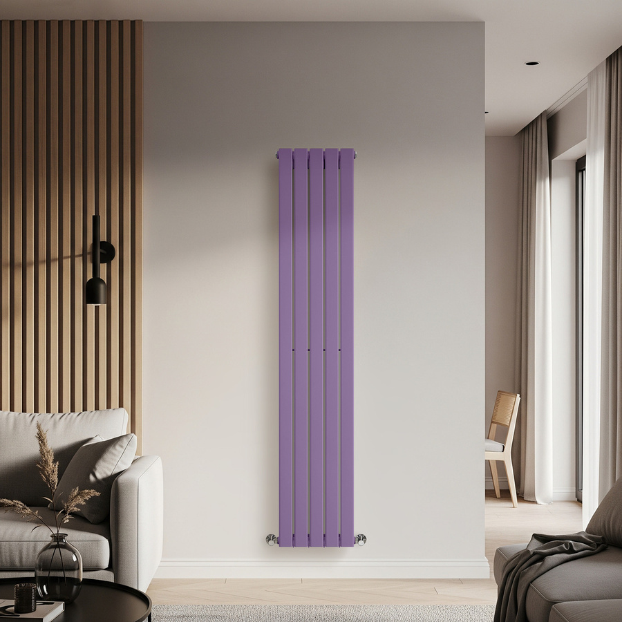 Einlagiger vertikaler Design-Heizkörper von Delta in Lila (Lush Purple), Höhe: 178 cm, Tiefe: 35 cm - Bild 1