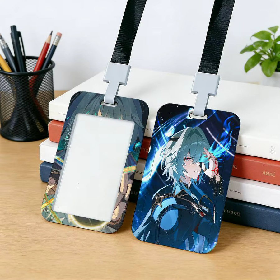 Honkai Star Rail Anaxa Kartenhalter mit Lanyard, bunter Mitarbeiterausweis-Hülle aus Kunststoff - Bild 3