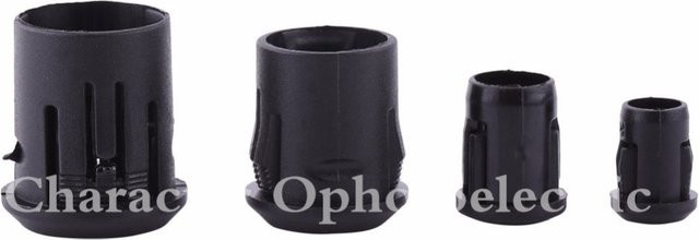 TAKEY Lampenfassung Diodenhalter aus Kunststoff in Schwarz für LED mit Clip und Lünette für 3mm, 5mm, 8mm und 10mm - Bild 1