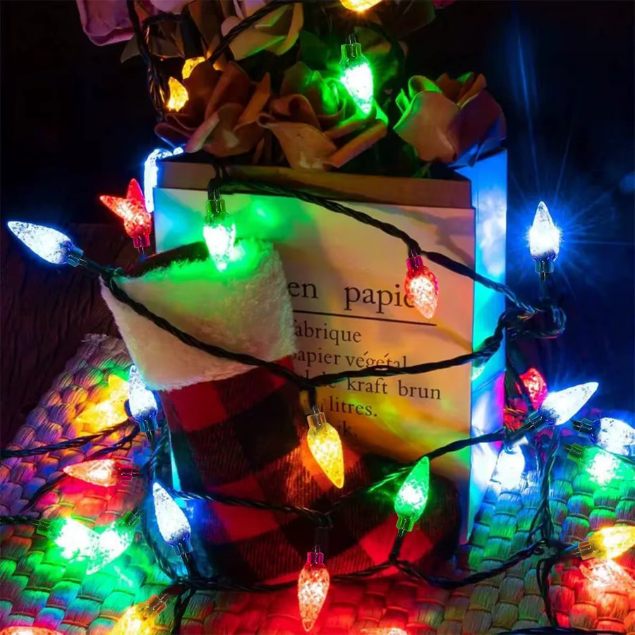 Peach Forest Solar Erdbeere LED Lichterkette mit 50 LEDs in Multicolour, wasserdichte Fee Lights mit 8 Modi für Weihnachtsbaum und Garten-Dekoration - Bild 5