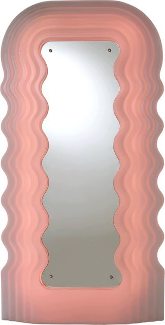 Poltronova Ultrafragola Design Spiegel mit LED-Beleuchtung in Pink und Multicolour - Bild 1