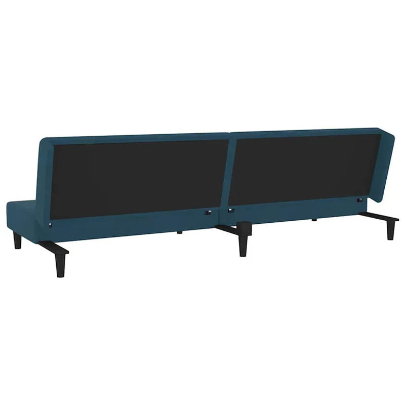 Vidaxl 2-Sitzer Sofa aus Samt in Blau mit 2 Kissen im modernen Design - Bild 3