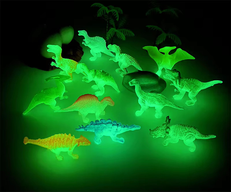 Monssjay Dinosaurier Figur, Gummi, Bunt / Mehrfarbig, 12-teiliges Set - Bild 4