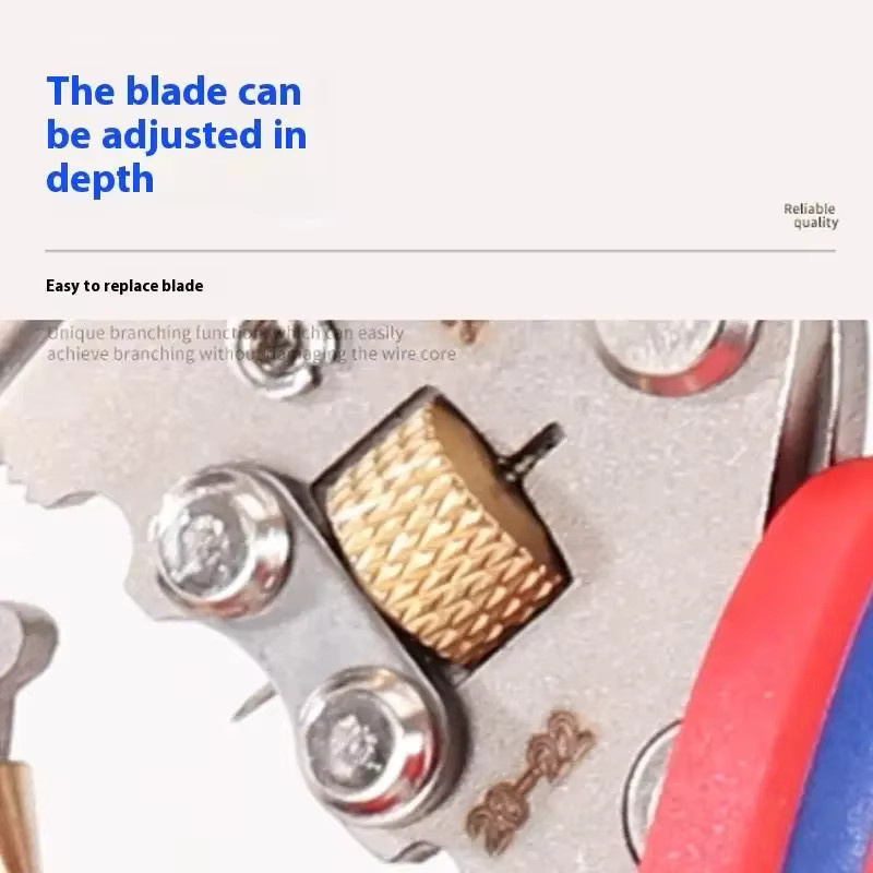 LiTuiLi 9-in-1 faltbare Abisolierzange Multitool Elektrikerzange mit Strommessfunktion, Kabelschneide- und Crimpzange - Bild 2